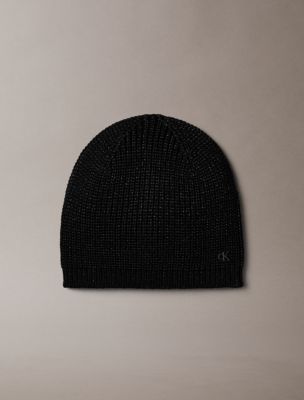 Metallic Knit Beanie, Black