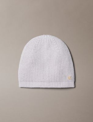 Metallic Knit Beanie, Lilac