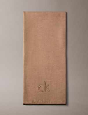 Embossed Logo Tipped Scarf, Amphora