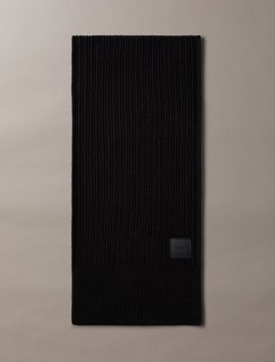 Thermal Stitch Scarf, Black