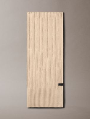Thermal Stitch Scarf, Tan