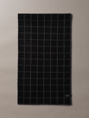 Check Jacquard Scarf, Black
