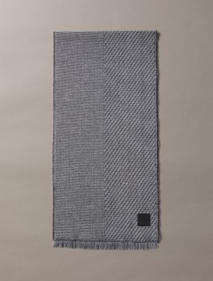 Mixed Pattern Scarf, Black