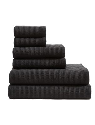 Eternity 6-Pack Bath Towel Set, Black