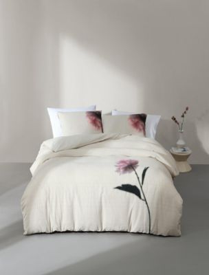 Peony Duvet Cover Set, Natural