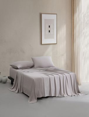 Modern Cotton Melange Jersey Sheet Set, Mocha