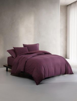Linear Circuit Duvet Cover Set, Bittersweet Red