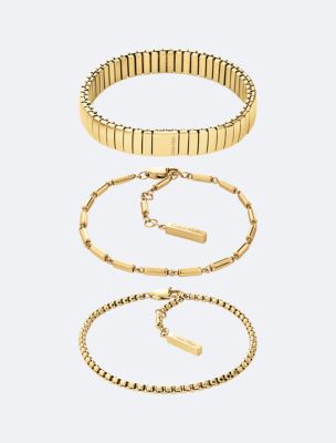 Layered Bracelet Set, Gold