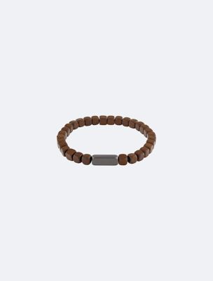 Square Bead Bracelet, Brown