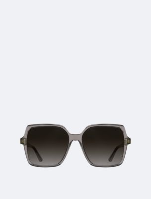 Acetate Butterfly Sunglasses, Transparent Taupe
