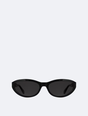 Acetate Cat Eye Sunglasses, Black