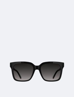 Acetate Square Sunglasses, Black