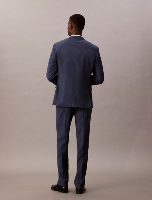 slim fit dress slacks Calvin Klein Men's Infinite Stretch Skinny-Fit Dress Pants - Dark Grey main image 0