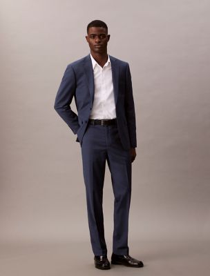 Slim Fit Suit Pants, Blue