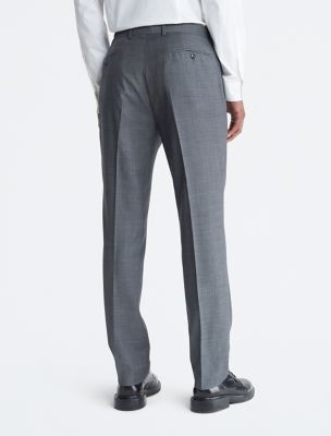 calvin klein dress pants Men's Slim Fit Wool Stretch Suit Light Grey 3  Bristol Apparel Co Tailored around your bodys natural silhouette Calvin Klein Men's Dress Pant