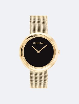 Minimalist Twisted Bezel Watch, Black