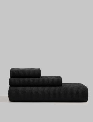 Eternity Terry Towel Set, Black