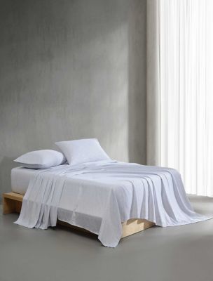 Abstract Floral Sheet Set, Ice Blue