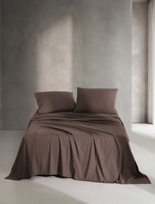 Washed Percale Cotton Sheet Set, Earth
