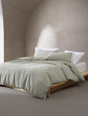 Microwaffle Duvet Set, Pale Green