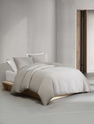 Melange Flannel Duvet Cover Set, Natural