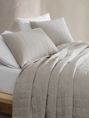 Melange Flannel Sham Set, Natural