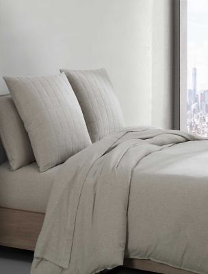Melange Flannel Sham Set, Natural