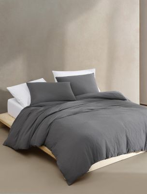 Seersucker Comforter Set, Graphite