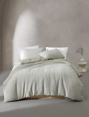 Microwaffle Comforter Set, Pale Green