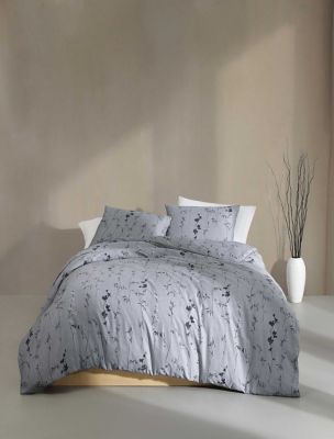 Washed Percale Cotton Comforter Set, Dusk