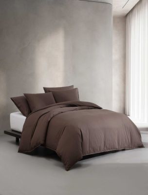 Washed Percale Cotton Comforter Set, Earth