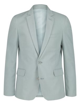 Boys Textured Blazer, Emerald Green