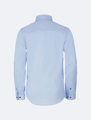 Рубашка Calvin Klein Poplin Button-Down для мальчиков, цвет: Ледяной — фото 2