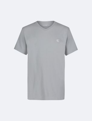 Boys Monogram Logo V-Neck T-Shirt, Quarry