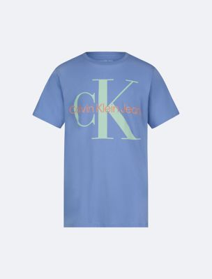 Boys Monogram Logo Classic T-Shirt, Cornflower