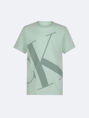 Boys Giant Monogram Logo Tee, Misty Jade