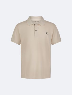 Boys Micro Pique Solid Polo Shirt, Oatmeal