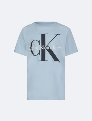 Boys Monogram Logo Classic T-Shirt, Clean Sky