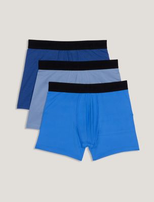 Performance Mesh 3-Pack Boxer Brief, Victoria Blue Heather/Faded Denim/Captains Blue
