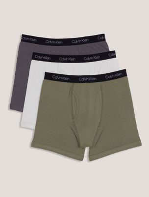Boys Cotton Stretch 3-Pack Boxer Brief, Olivine / Mercury / Magnet