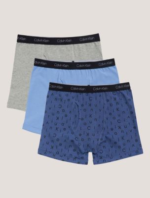 Boys Cotton Stretch 3-Pack Boxer Brief, Blue Descent Multi