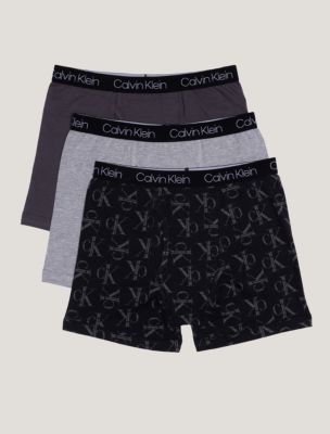 Boys Cotton Stretch 3-Pack Boxer Brief, Charcoal
