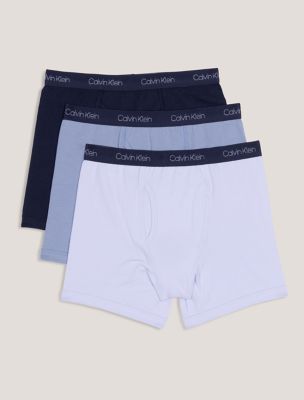 Boys Cotton Stretch 3-Pack Boxer Brief, Halogen / Faded Denim / Black Iris