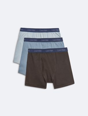 Boys Cotton Stretch 3-Pack Boxer Brief, Skyway / Ashley Blue / Blue Indigo