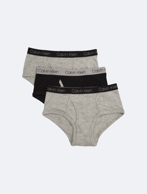 Трусы-брифы для детей, хлопок, стрейч, 3 шт. — Calvin Klein