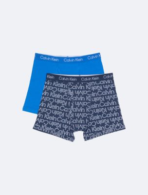 Boys Cotton Stretch 2-Pack Boxer Brief, Blue / Navy