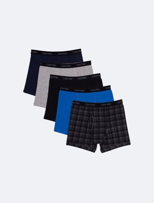 Boys 5-Pack Boxer Brief, Grey/Blue/Black