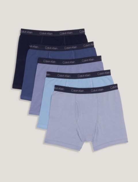 Трусы-боксеры Solid для детей, 5 шт. — Calvin Klein