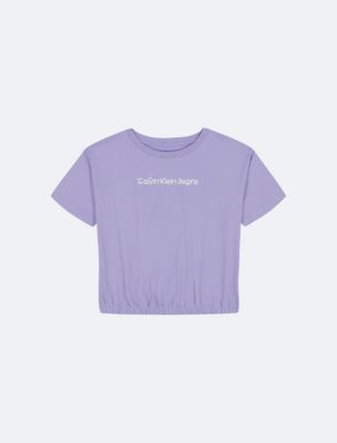 Girls Cinched Logo Graphic Relaxed T-Shirt, Sweet Lavender
