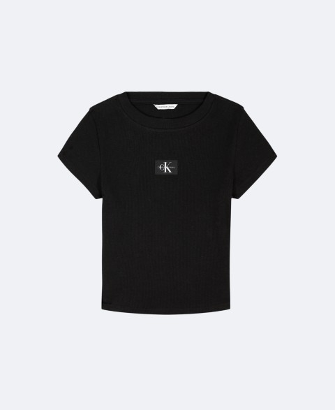 Детские футболки Calvin Klein Girls Woven Monologo Rib T-Shirt